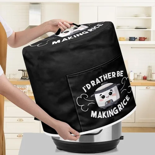 Vista 4 de DISNIMO Angry - Funda para freidora de aire para arrocera, protección contra el polvo, cubierta aislada para electrodomésticos de cocina con asa