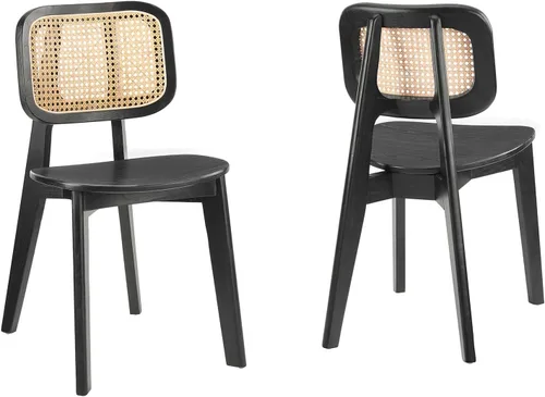 Vista 10 de Modway EEI-4645-GRY Habitat - Silla auxiliar de comedor de madera, color gris