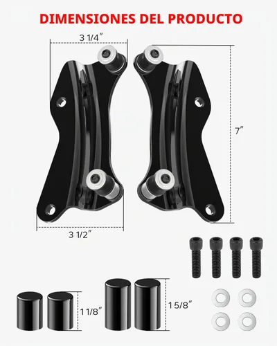 Vista 8 de Amazicha Kit de herramientas de acoplamiento de 4 puntos, 4 cubiertas de hardware de acoplamiento compatibles con Harley Davidson Touring Street