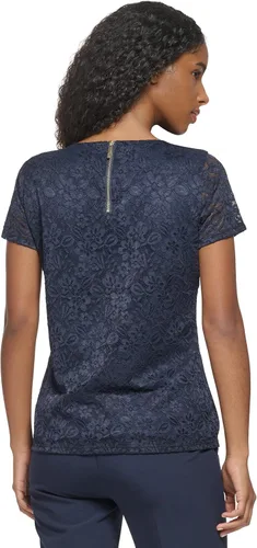 Vista 3 de Tommy Hilfiger Camiseta de manga corta con abertura para mujer