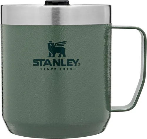 Vista 5 de STANLEY Stay-Hot Camp Mug - Taza de café con tapa a presión, taza para café, té y bebidas, taza de café aislada de acero inoxidable, sin BPA