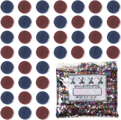 Vista 51 de Confetti Circle 1/4" Negro, Azul Marino Combo - 2 bolsas de media onza (1 oz) (8550/9971)