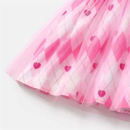 Vista 5 de L.O.L. Surprise! Kids Girls Short-Sleeve Dress A-Line Mesh Causal Tutu Tulle Princess Dress for Girls 3-10 Years