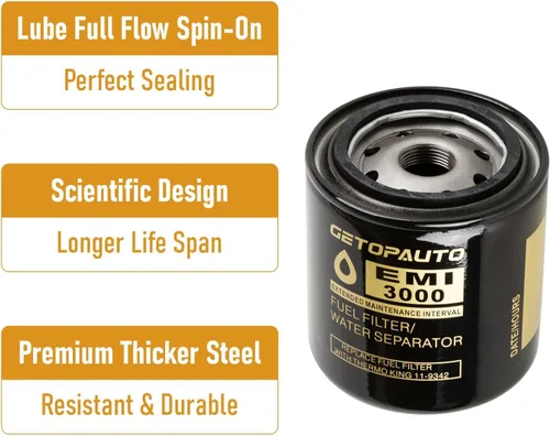 Vista 4 de GETOPAUTO 11-6182 11-9059 11-9342 Kit de mantenimiento del filtro de aire de combustible de aceite compatible con Thermo King Tripac APU o Evolution