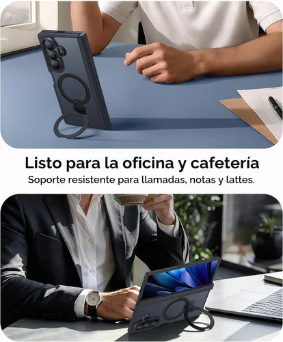 Vista 4 de FNTCASE Funda para Samsung Galaxy Z Fold 7 para Magsafe Negro
