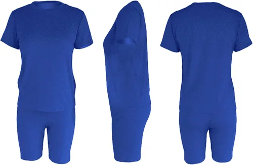Vista 3 de AOMONI Conjunto de dos piezas para mujer, conjunto corto casual de manga corta de verano
