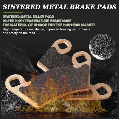Vista 4 de LOCOPOW Pastillas de freno sinterizadas para Polaris Ranger 800 500 570 700 900 XP compatibles con Polaris RZR 900 XP Ranger Crew 500 RZR 4 800 RZR