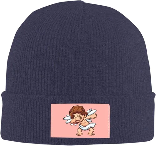 Vista 2 de LIICHEES Tap Angel Beanie Hat for Men Women Hats Warm Cozy Knitted Caps Black Skull Cap