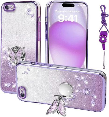 Vista 12 de para Apple iPhone 6 (12 cm) Funda para teléfono, para iPhone 6S Funda para teléfono móvil para mujeres y niñas, Funda protectora de TPU con diseño