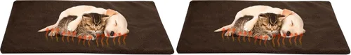 Vista 9 de PETMAKER Almohadilla térmica autocalentable para jaulas de tamaño pequeño/mediano - 25x18 - Chocolate, Marrón