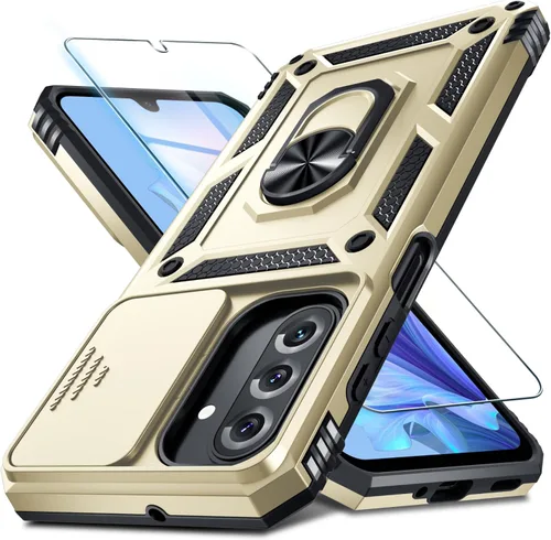 Vista 17 de Janmitta Funda compatible con Samsung Galaxy A16 5G/4G con Cubierta Deslizante Integrada para Lente de Cámara + Protector de Pantalla + Soporte