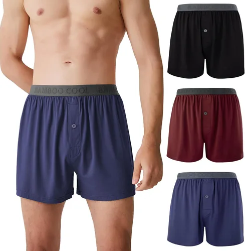 Vista 11 de BAMBOO COOL Men's Boxer Shorts, Soft Breathable Loose Underwear Multipack