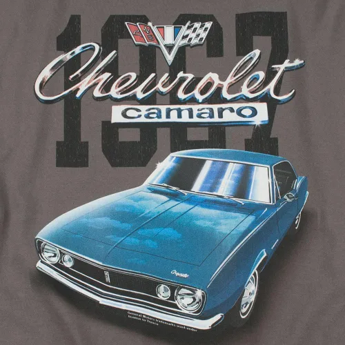 Vista 3 de Popfunk Camiseta y calcomanías clásicas para automóvil Chevy Camaro 1967
