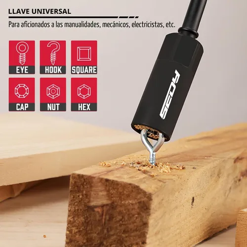 Vista 4 de Juego de 80 piezas de llaves de tuerca de impacto magnético premium métricas y SAE con adaptadores de dado, portapuntas, llave de tuerca
