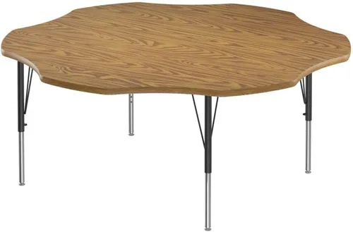 Vista 85 de Correll - Mesa rectangular de actividades para el aula de 24 x 36 pulgadas, altura ajustable (19-29 pulgadas), parte superior de nogal colonial