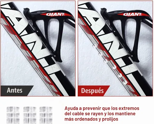 Vista 5 de Boao Paquete de 4 cables de engranaje de bicicleta para bicicletas, kit universal de cable de cambio de bicicleta de montaña, juego de transmisión