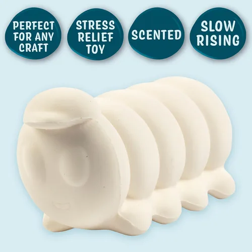 Vista 8 de Kit de manualidades Jumbo Squishy Toys (paquete de 8 criaturas de jardín) – Pinta tus propios Squishies de levantamiento lento para niños – Incluye