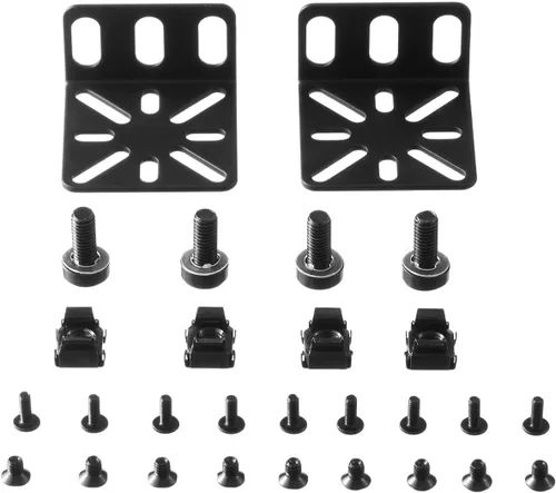 Vista 7 de MokerLink Kit de montaje en rack para interruptores de 17.3 pulgadas de ancho, distancia de orificio ajustable, kit universal, compatible