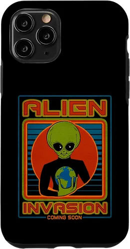 Vista 76 de Funda para iPhone 13 Pro Max Alien Invasion 1984 Tech Noir Distopía