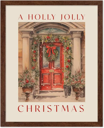 Vista 19 de Poster Master A Holly Jolly - Póster navideño, arte de invierno, diseño de pared moderno, regalo para hombres y mujeres, gran decoración para sala
