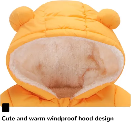 Vista 2 de Chaqueta de forro polar para niñas recién nacidas, abrigo de invierno para niños pequeños