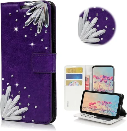 Vista 9 de Bling - Funda para Samsung Galaxy S21 Ultra, elegante, hecha a mano en 3D, diseño de mariposas, con protector de pantalla y correa para el cuello