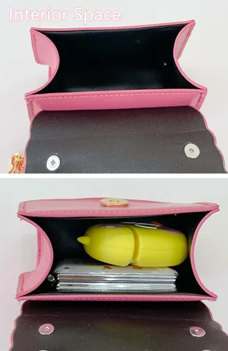 Vista 5 de Regalos para niñas pequeñas, lindo bolso cruzado para niños, bolso de mano para niños, bolso de mensajero con asa de cadena acrílica