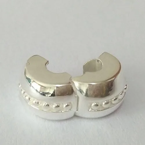 Vista 3 de SOUKISS Dijes con clip de puntos, de plata de ley 925, para pulsera de estilo europeo, Plata esterlina