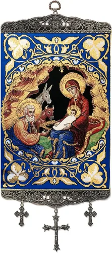 Vista 18 de Religious Gifts Icono de tapiz católico ortodoxo de San Arcángel Gabriel, 17 pulgadas