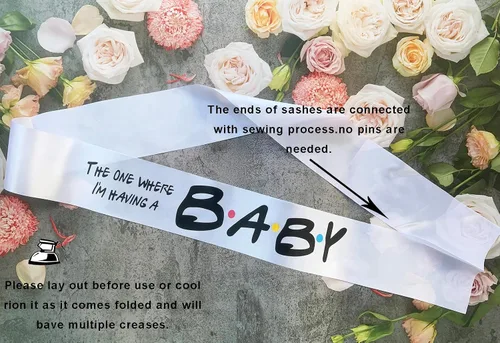 Vista 2 de Faja para baby shower, el regalo ideal para revelación de género, anuncio de embarazo, bienvenida al bebé, decoraciones de fiesta rosa o azul