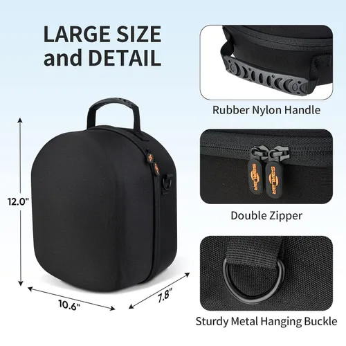Vista 5 de GAGITERVR Hard Carrying Case Compatible with Playstration VR2 Gaming Headset and Accessories, PS VR2 Travel Case with Customizable Foam Fits