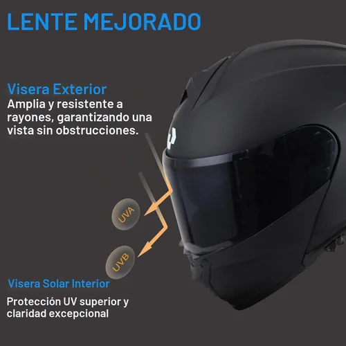 Vista 3 de Modular Motorcycle Helmet Flip Up Full Face
