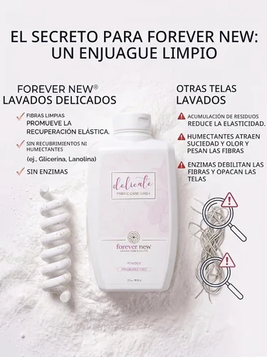 Vista 3 de Forever New Delicado detergente líquido para ropa, aroma original, 4 onzas