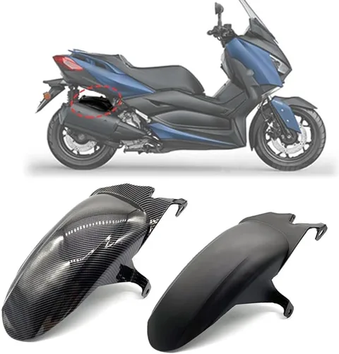 Vista 2 de F - Guardabarros trasero de motocicleta para Yamaha Xmax 400/300/250 2018-2022 Y (color: negro)