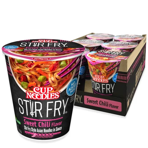 Vista 11 de Nissin Taza de fideos ramen con proteína, sabor a pollo picante con caldo de huesos, 16g de proteína, taza de 2.54 onzas (paquete de 6)