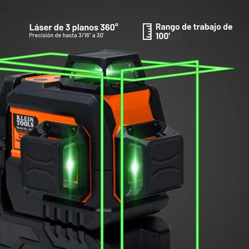 Vista 3 de Klein Tools 93CPLG - Nivel láser autonivelante compacto, 100 pies