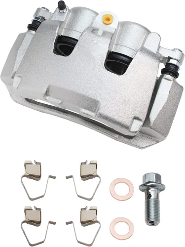 Vista 3 de Detroit Axle - Pastillas de Freno Delantero Izquierdo Reemplazo de Pinza de Disco para Dodge Ram 1500 Dakota Mitsubishi Raider - Juego de 3 piezas