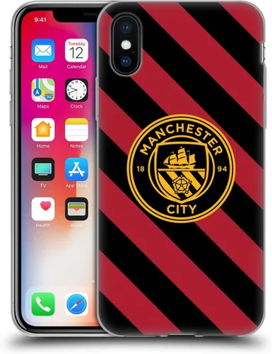 Vista 22 de Head Case Designs Funda de gel con licencia oficial del Manchester City Man City FC Away 2022/23 [protección de grado militar] compatible con Apple