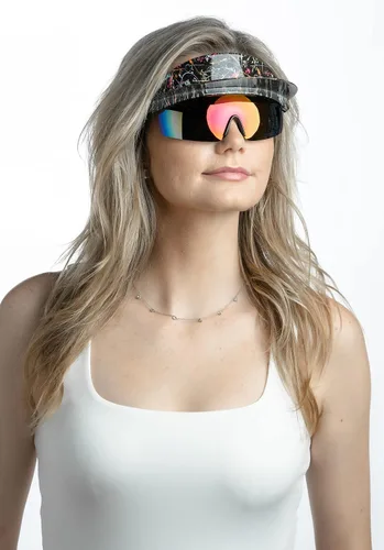 Vista 6 de Funny Guy Mugs Gafas de sol polarizadas con visera - Gafas de sol retro prémium de los años 80 y 90 Gnarly