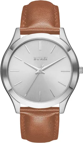 Vista 11 de BUREI Relojes para hombre de moda analógicos de acero inoxidable con movimiento de cuarzo impermeables, regalo para hombres.