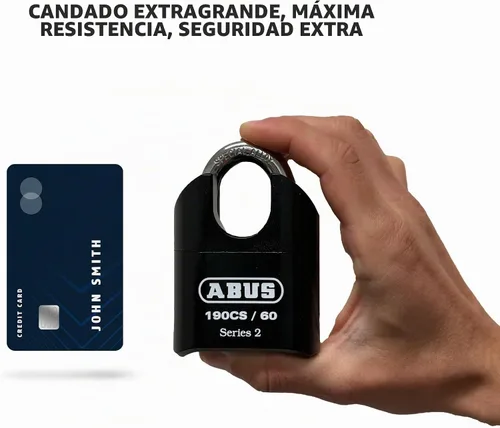 Vista 2 de ABUS Candado de combinación de acero sólido de alta seguridad 190CS/60, grillete cerrado