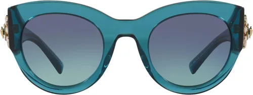 Vista 3 de Versace Gafas de sol para mujer marco turquesa transparente lentes azul oscuro degradado azul 2008in