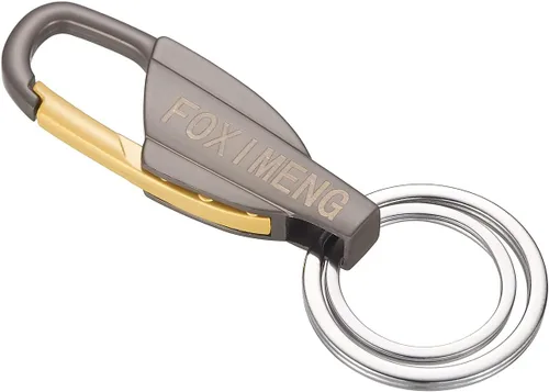 Vista 2 de Llavero para hombre, elegante llavero para hombres y mujeres, 2 piezas (pistola negra y plateada)
