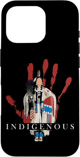 Vista 20 de Funda para iPhone 17 con diseño de sangre india de mano roja indígena nativa americana