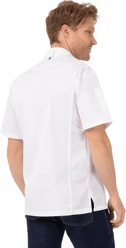 Vista 3 de Chef Works Abrigo de chef Rochester para hombre