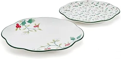 Vista 14 de Pfaltzgraff 5072007 Winterberry Holiday - Vajilla de 16 piezas, servicio para 4, color blanco