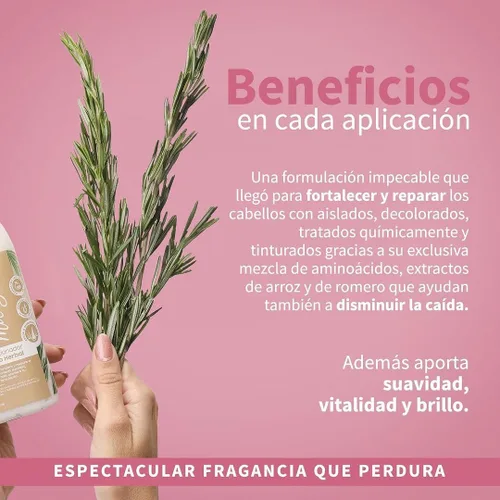 Vista 3 de Kit Milagro Herbal 3 pack Champú y acondicionador Milagro Herbal romero y jengibre 15.2oz + Tonico Milagro Herbal para cabellos Milagros Tónico