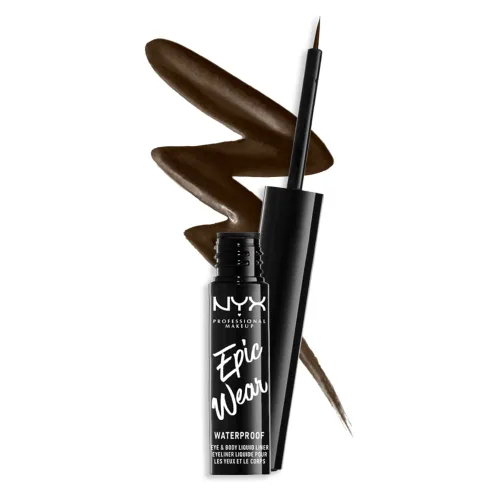 Vista 12 de NYX PROFESSIONAL MAKEUP Epic Wear - Delineador líquido de larga duración, impermeable, color negro