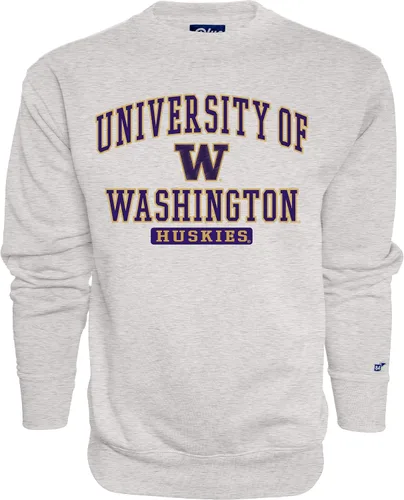 Vista 7 de Blue 84 Men's Alabama Crimson Tide Crewneck Sweatshirt Twill Applique Grey