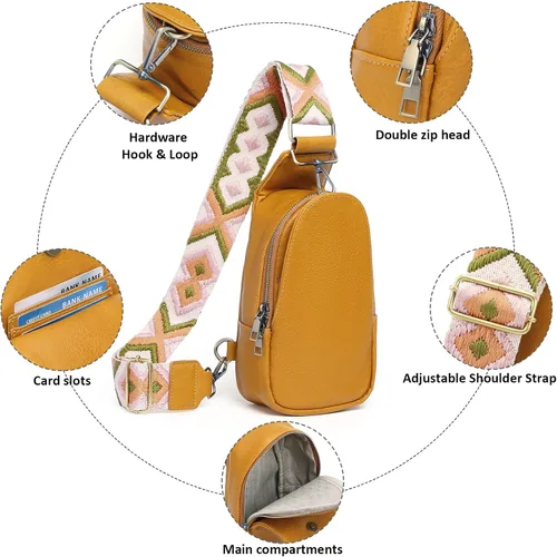 Vista 4 de Mochila para mujer, mochila de viaje de nailon, pequeña bolsa casual, A2-amarillo.